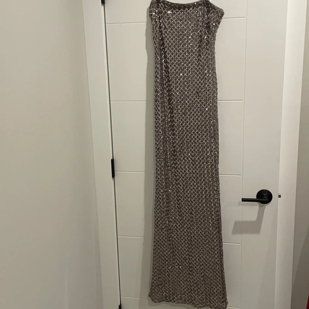 Aqua silver gown - Picture 1 of 4
